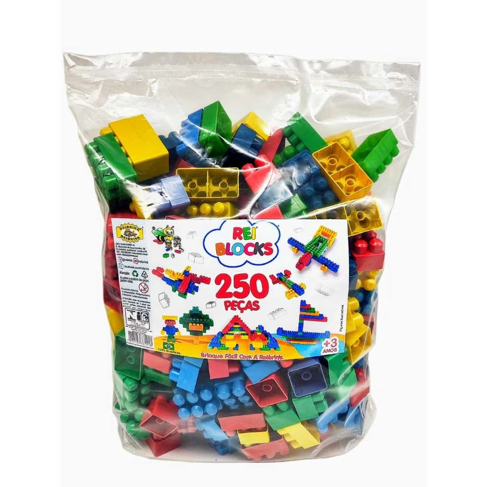 Blocos coloridos de montar incluídos nos kits Ludipulo